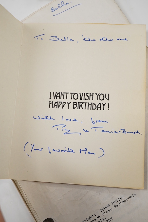 An archive of autographs and signed books relating to Bella Emberg, famed for her work on the Russ Abbot Show, and having originally come from her estate, comprising signatures of mainly television stars of the 1970s, 80